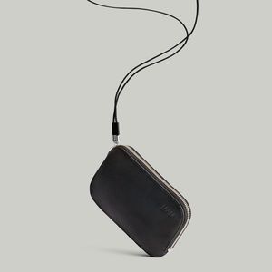 Minimal crossbody black purse